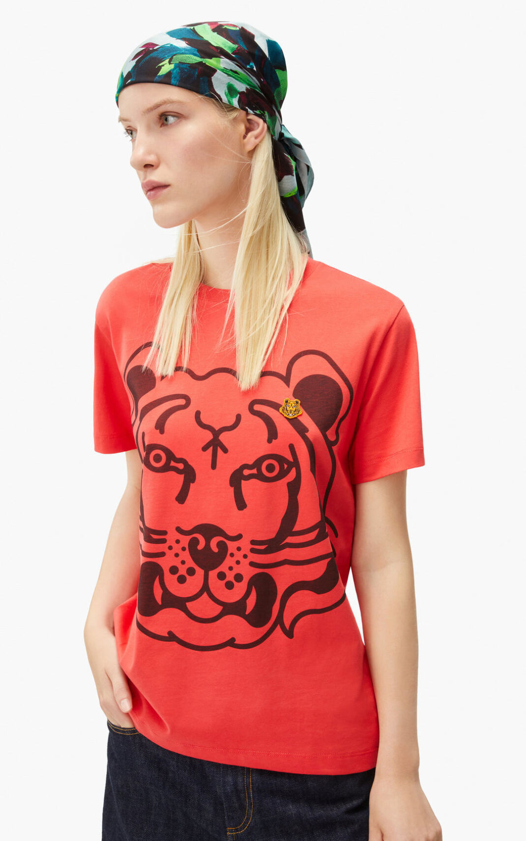 Kenzo K 虎 loose fitting Tシャツ レディース 赤 - UAHOYQ742